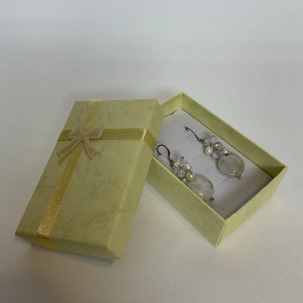 NWT‎ Pannee Women's Sterling Silver/White Pearl DropDangle Earrings Taiwan 1.8